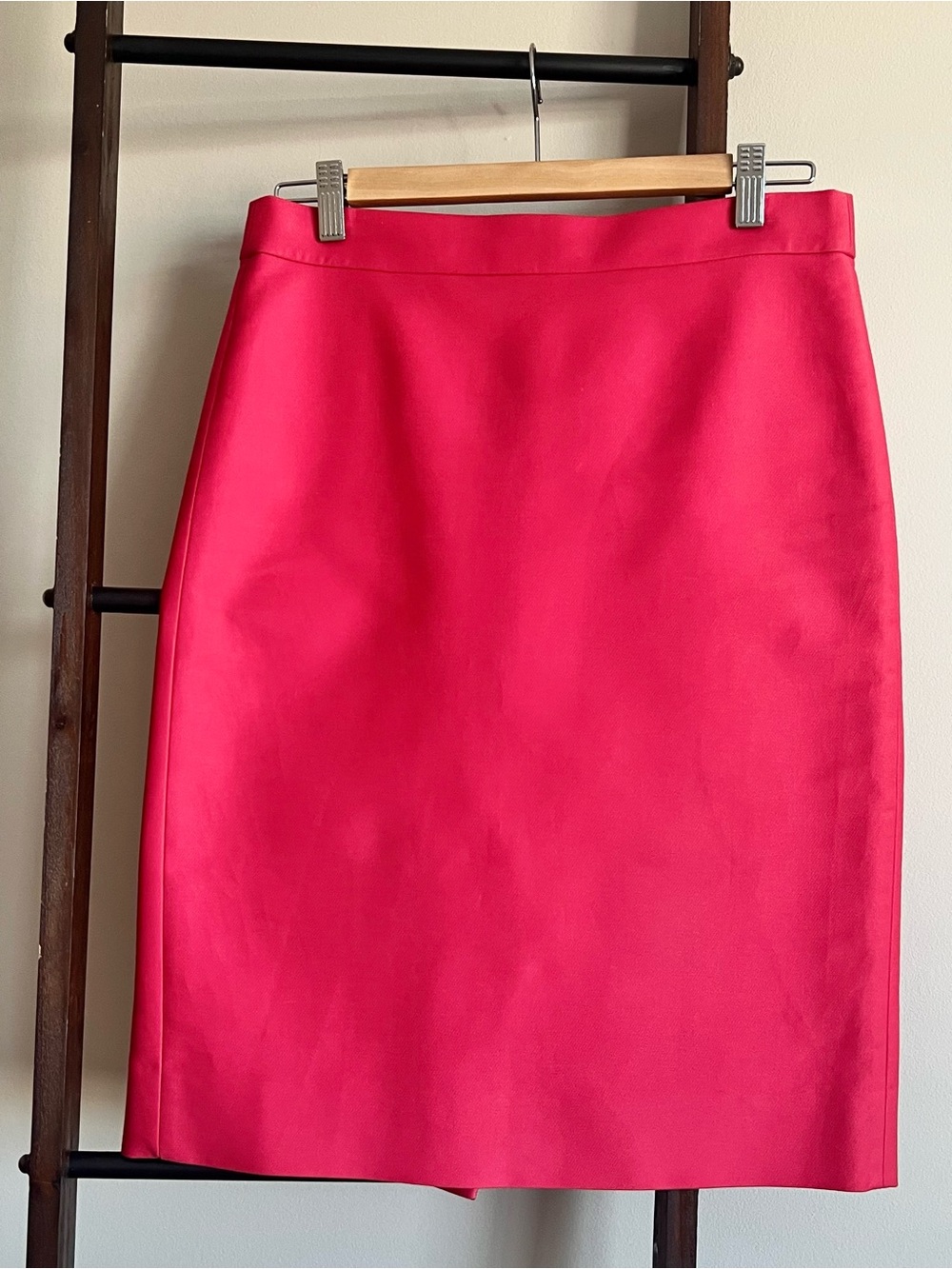 J. Crew No. 2 Pencil Bright Pink Cotton Pencil Skirt